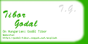 tibor godal business card